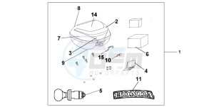 PES125R drawing 35L TOPBOX PEARL COOL WHITE