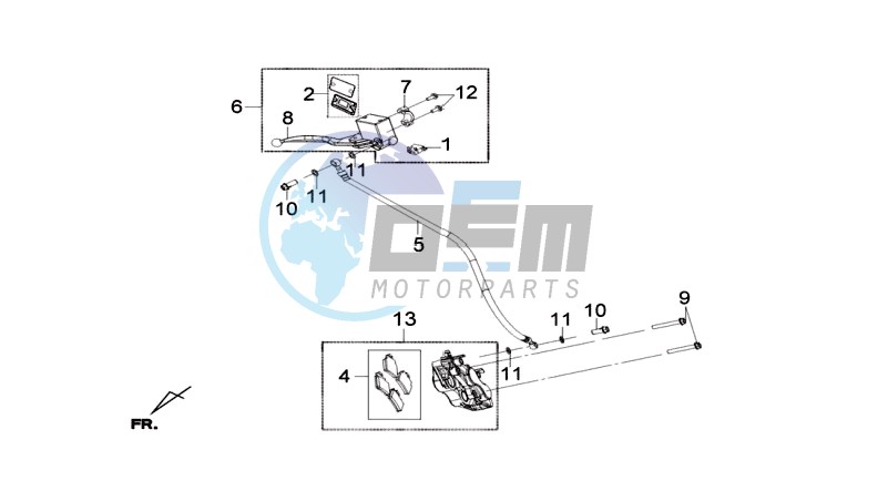 BRAKE CALIPER FOR / BRAKE LEVER CPL