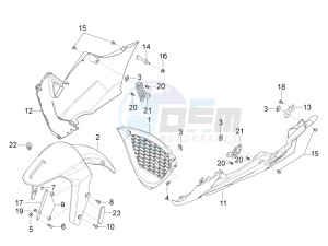 RS 125 Replica E4 ABS (EMEA) drawing Front mudguard-Pillar