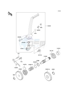 KX 85 A [KX85 MONSTER ENERGY] (A6F - A9FA) A7F drawing KICKSTARTER MECHANISM