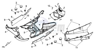 CELLO 50 drawing FOOTREST / LOWER COWLING