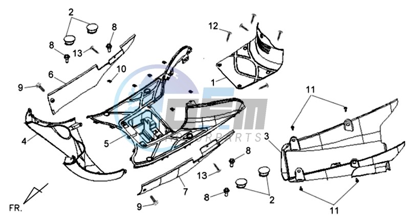 FOOTREST / LOWER COWLING