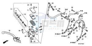 CB600FA9 France - (F / ABS CMF 25K) drawing FR. BRAKE MASTER CYLINDER (CB600FA/FA3)