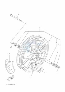 MT-125 MTN125-A (B6G1) drawing FRONT WHEEL