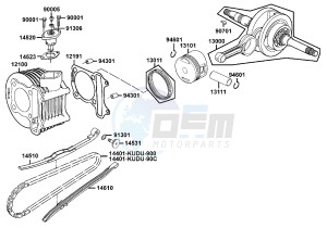 PEOPLE S 200 I drawing Cylinder  - Piston  - Crankshaft