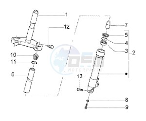 Runner 125 FX 2t drawing Mvp front fork component parts