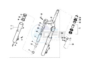 Beverly RST 250 drawing Front Fork