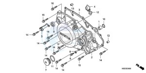 CRF150RB9 Europe Direct - (ED / T19) drawing R. CRANKCASE COVER