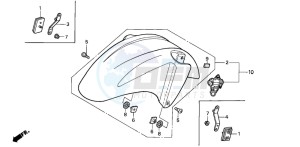 CBR600FR drawing FRONT FENDER