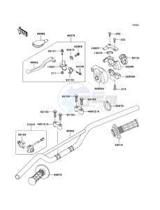 KX85 / KX85 II KX85A7F EU drawing Handlebar