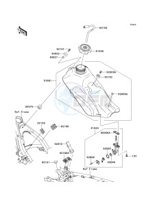 KLX 140 B (KLX140L MONSTER ENERGY) (B8F-B9FA) B9FA drawing FUEL TANK