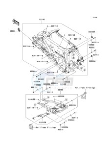 KSF 450 B [KFX450R MONSTER ENERGY] (B8F-B9FB) B8FA drawing FRAME--  - JKASFGB1 8B509622- -