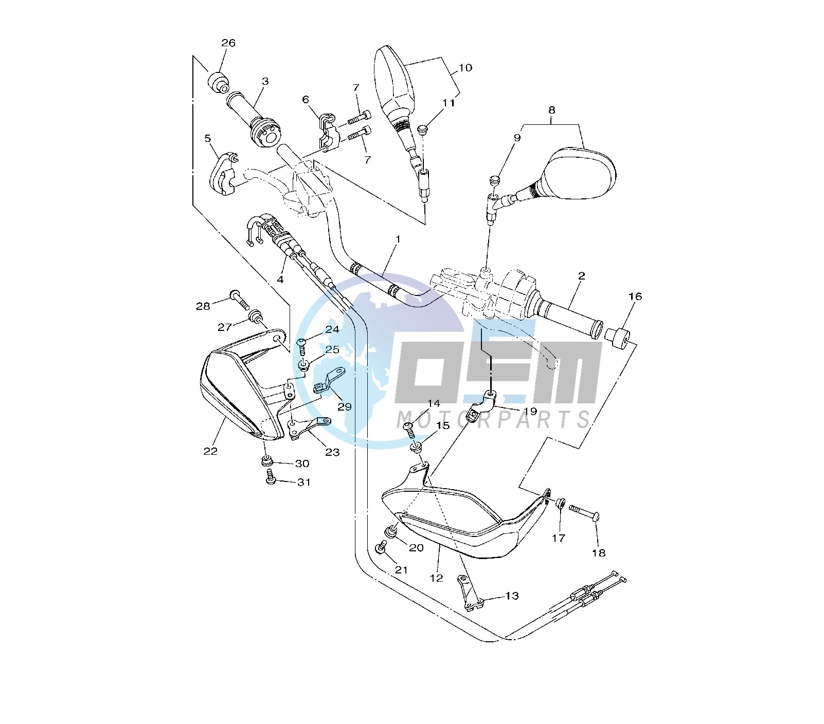 STEERING HANDLE AND CABLE