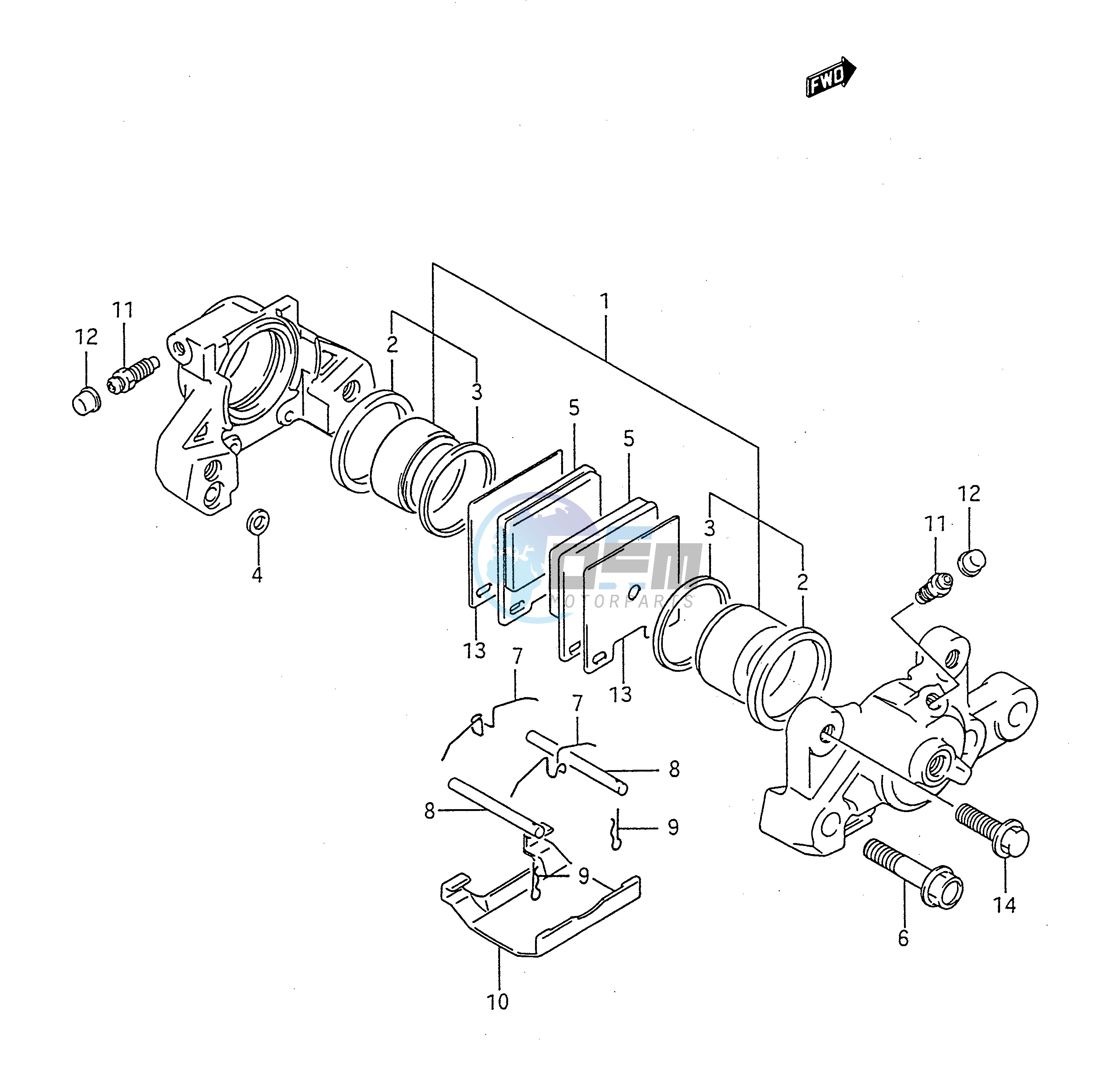 REAR CALIPER (MODEL P)