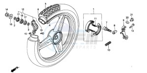 SH50 SCOOPY drawing REAR WHEEL (SH50DP/DS)