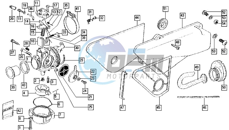 Carburator-intake silencer