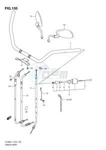 VL800 (E2) VOLUSIA drawing HANDLEBAR (VL800CL1 E24)