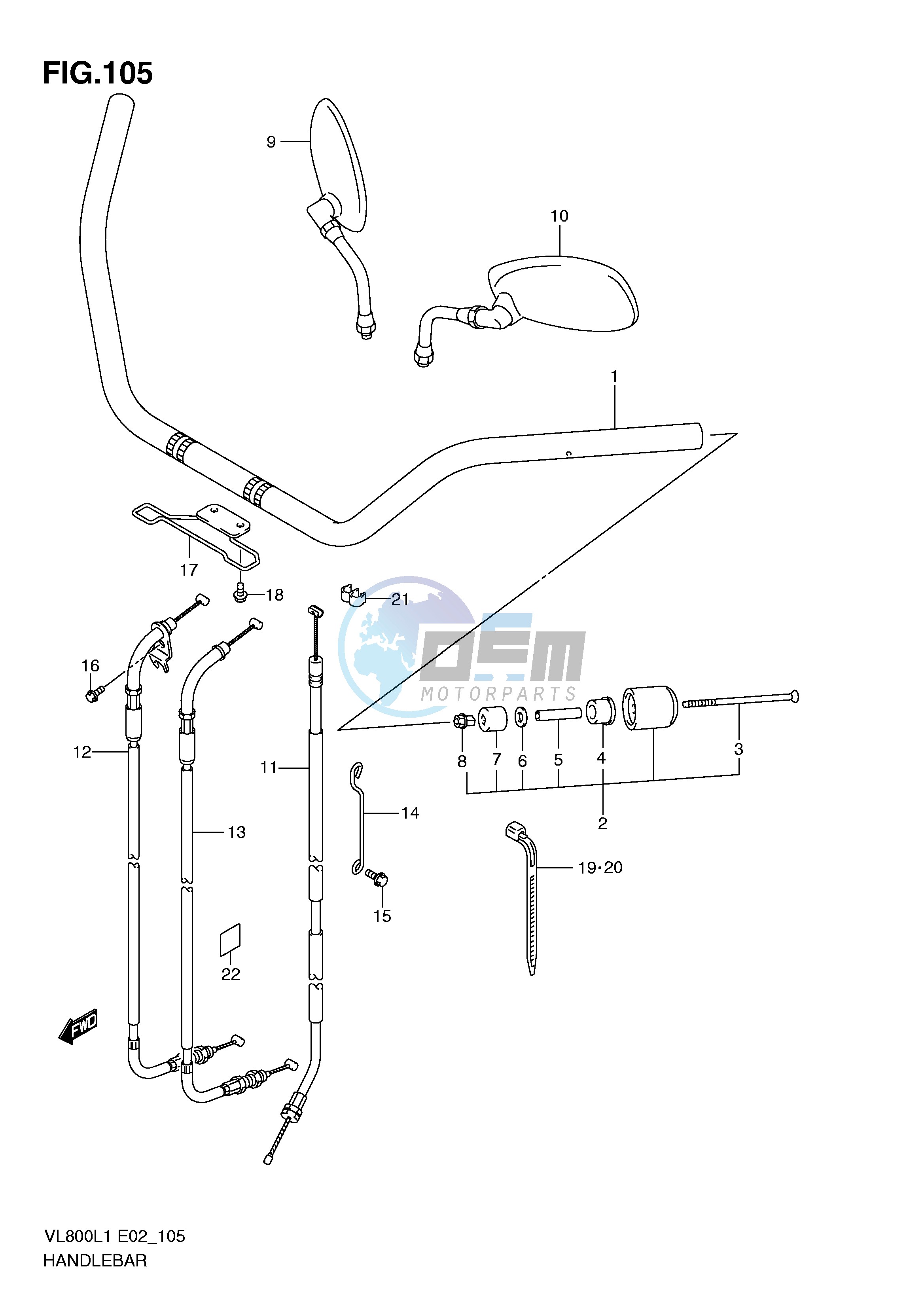 HANDLEBAR (VL800CL1 E24)