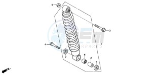 TRX350FM FOURTRAX drawing REAR CUSHION