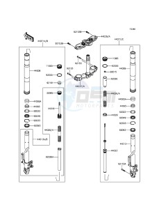 Z800 ZR800CGF UF (UK FA) XX (EU ME A(FRICA) drawing Front Fork