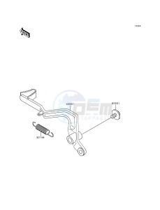 KX 80 R [KX80] (R6-R7) [KX80] drawing BRAKE PEDAL