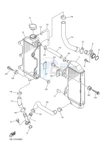 YZ450F (1SL1 1SL2 1SL3 1SL4) drawing RADIATOR & HOSE