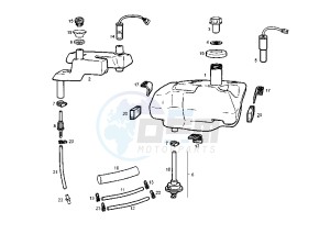 ATLANTIS O2 BULLET - 50 cc drawing FUEL TANK