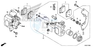 TRX420TE1F TRX420 Europe Direct - (ED) drawing FRONT BRAKE CALIPER