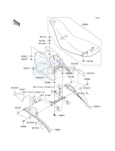 KSV 700 B [KFX 700] (B6F-B9F) B8F drawing SEAT