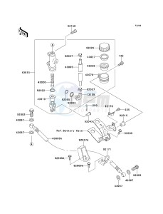 ZX 900 E [NINJA ZX-9R] (E1-E2) [NINJA ZX-9R] drawing REAR MASTER CYLINDER