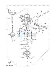 YBR125E (BN96) drawing CARBURETOR