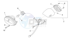 Scarabeo 50 2t e2 (eng. piaggio) drawing Lights