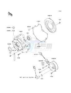 KVF 360 A [PRAIRIE 360 4X4] (A6F-A9F) A8F drawing ENGINE COVER-- S- -