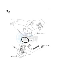 ZX636 C [NINJA ZX-6R] (C6F) D6F drawing FUEL PUMP