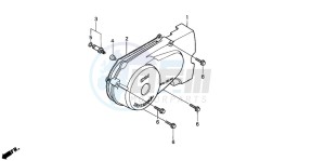 CG125 drawing LEFT CRANKCASE COVER