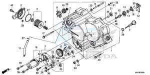 TRX500FE2F TRX500F Europe Direct - (ED) drawing FRONT CRANKCASE COVER