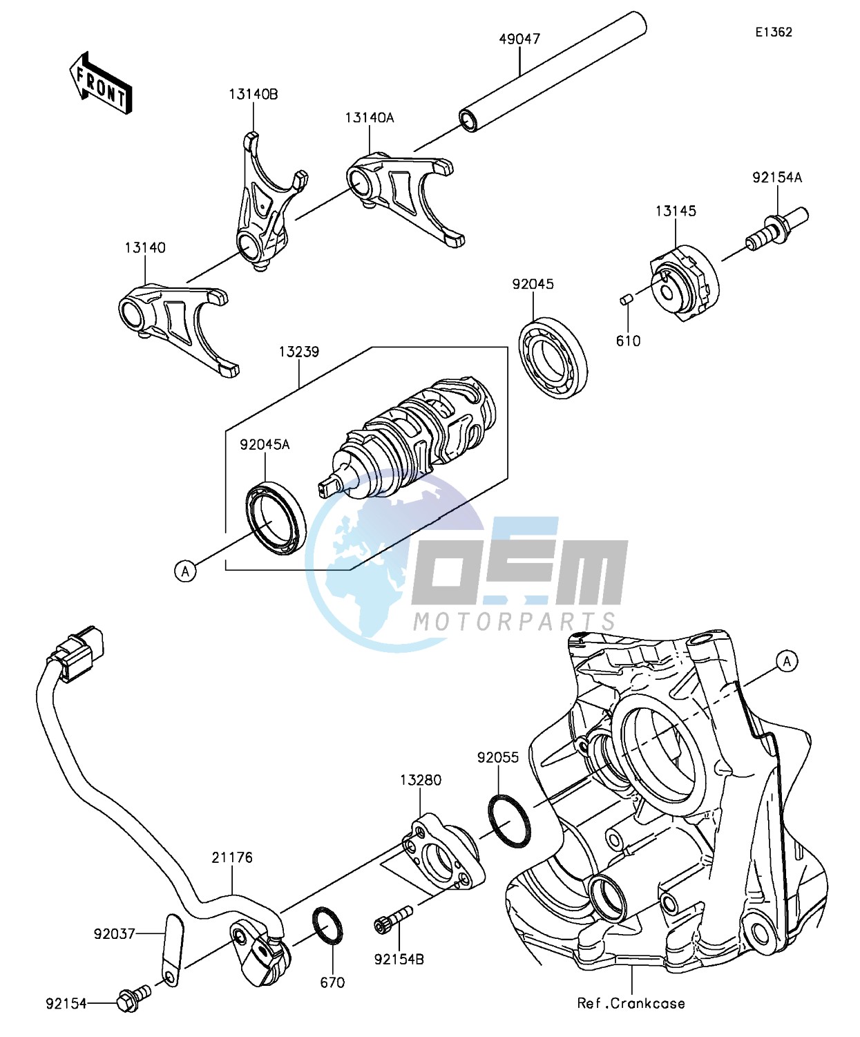 Gear Change Drum/Shift Fork(s)