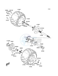 KFX400 KSF400A6F EU drawing Rear Hub