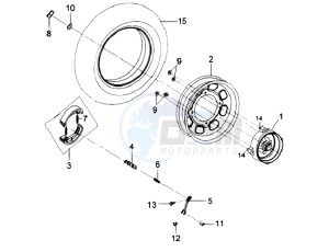 MIO 100 HU10W8-6 drawing REAR WHEEL / CENTRAL STAND