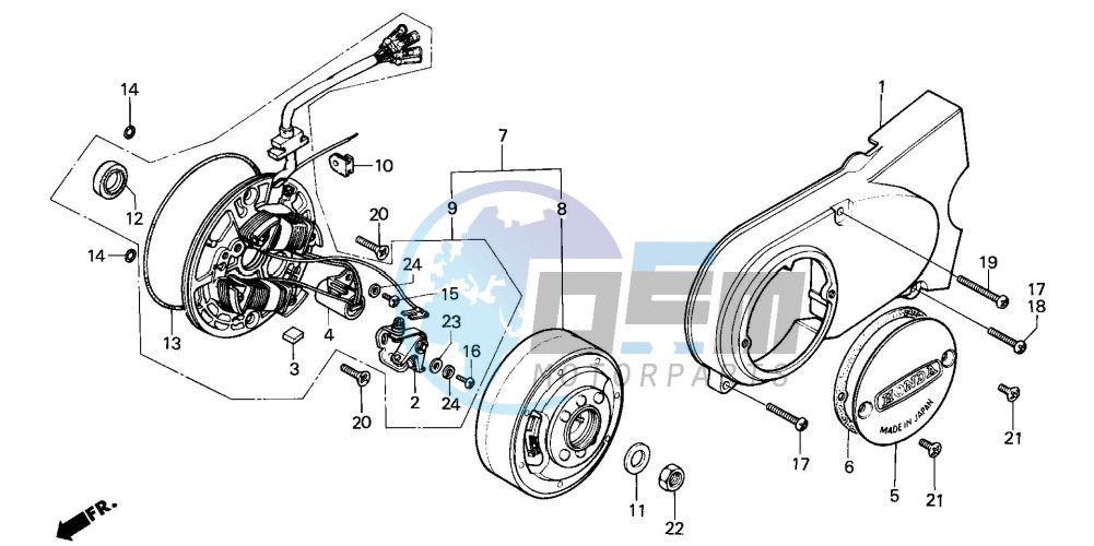 LEFT CRANKCASE COVER/ GENERATOR (1)