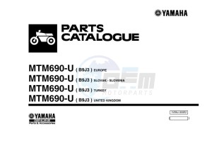 XSR700 MTM690-U (B9J3) drawing Infopage-1