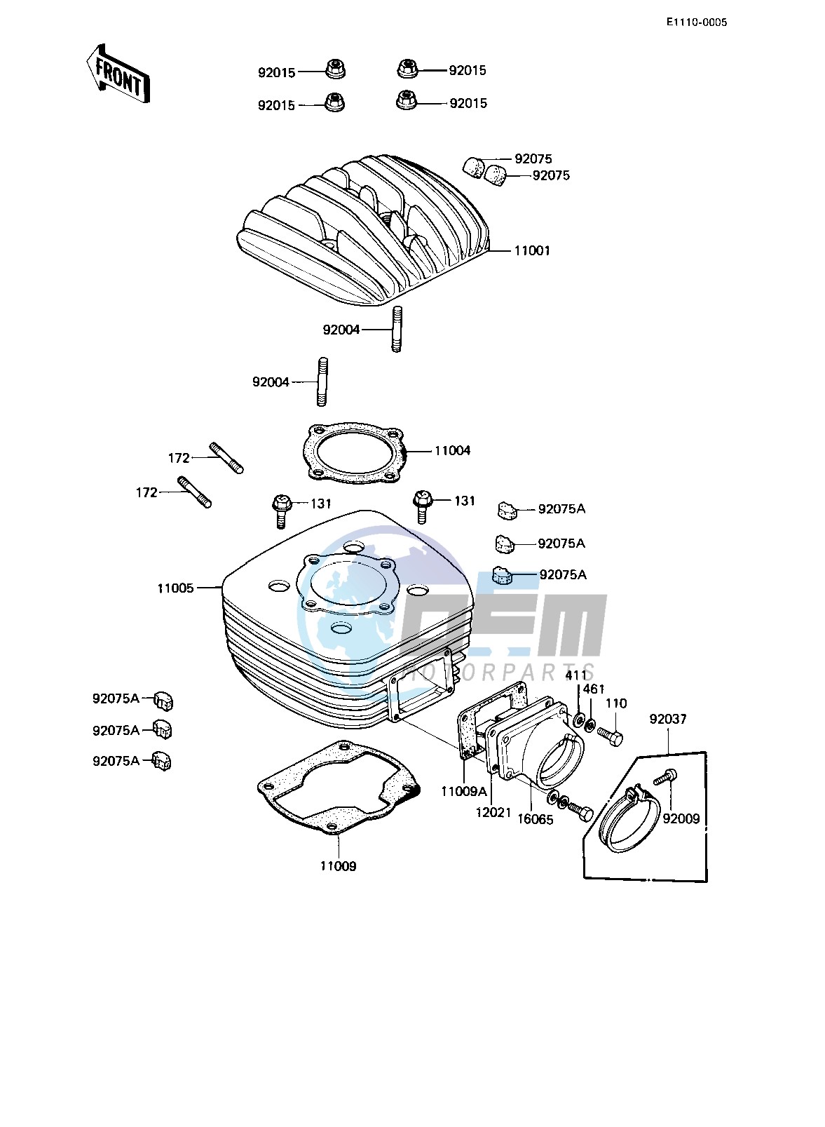 CYLINDER HEAD_CYLINDER_REED VALVE -- 82-83 KE175-D4_D5- -