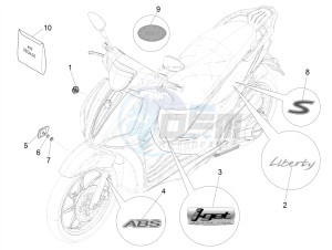 Liberty 125 iGet 4T 3V ie ABS (APAC) drawing Plates - Emblems