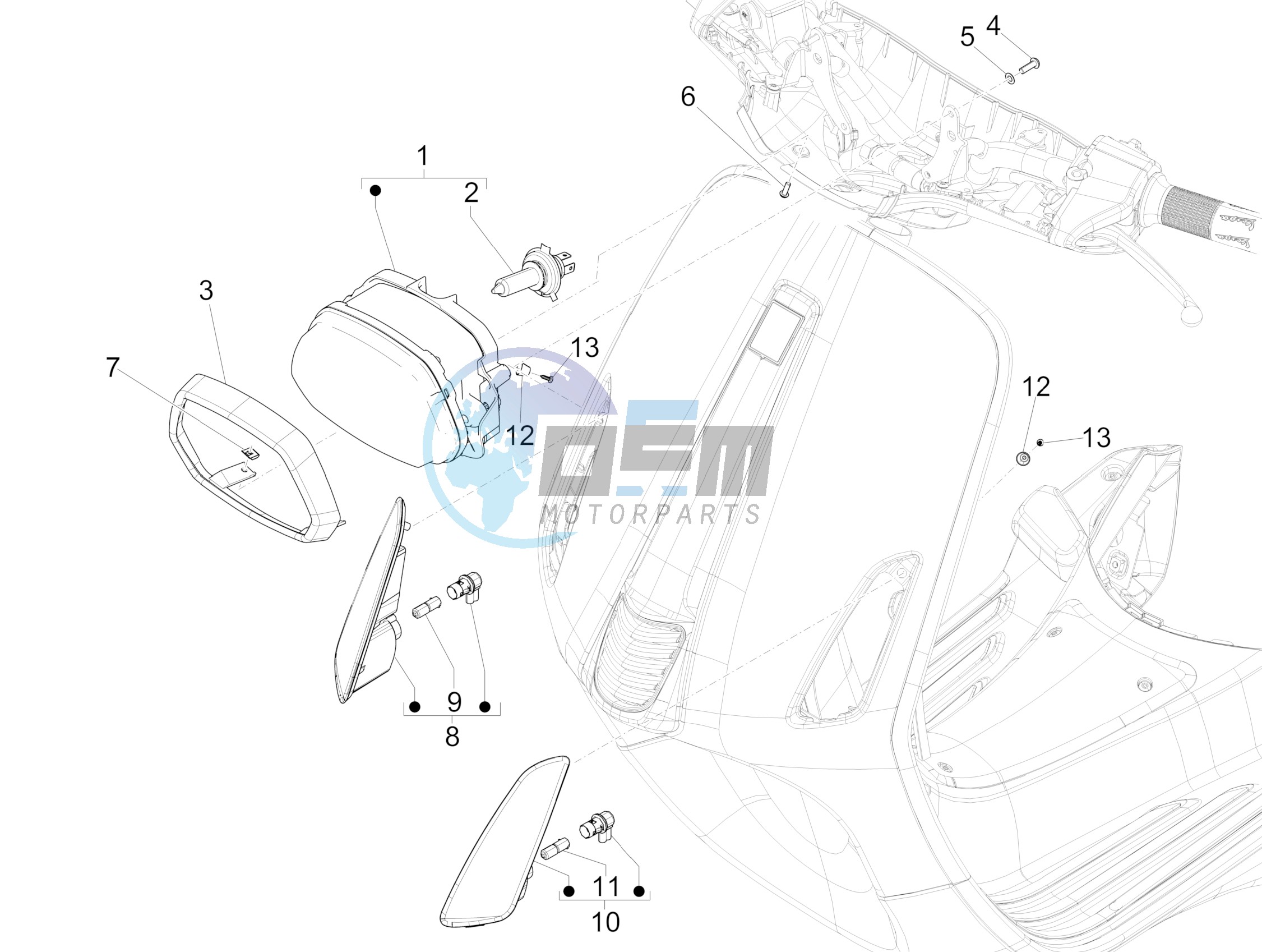 Front headlamps - Turn signal lamps