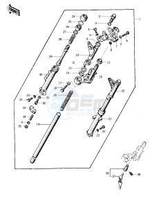 KZ 400 S [SPECIAL] (S) [SPECIAL] drawing FRONT FORK -- 75 S- -