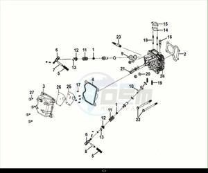 JET4 RX 125 (XE12W4-EU) (E5) (M1) drawing CYLINDER HEAD