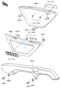 KZ 440 B (B1) drawing SIDE COVERS_CHAIN COVER -- 81 B2- -