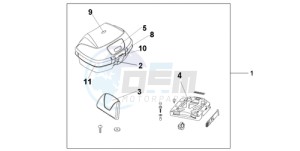 VFR800A9 Ireland - (EK / ABS MME) drawing TOP BOX 45L