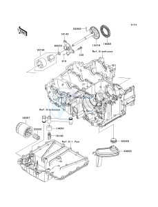 ZX 1400 A [NINJA ZX-14] (A6F-A7FA) A7F drawing OIL PUMP_OIL FILTER