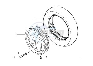 LX 4T 50 drawing Front wheel